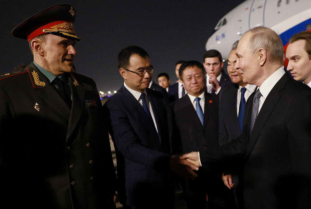 俄羅斯總統訪問北京，中國舉行盛大接機典禮。 圖 : AFP / 提供