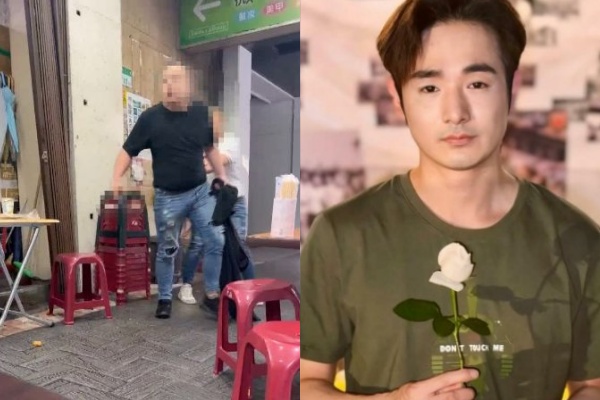 台北市發生醉男揮刀，八炯發文稱姐姐遭毆打恐嚇。 圖：翻攝畫面、八炯IG