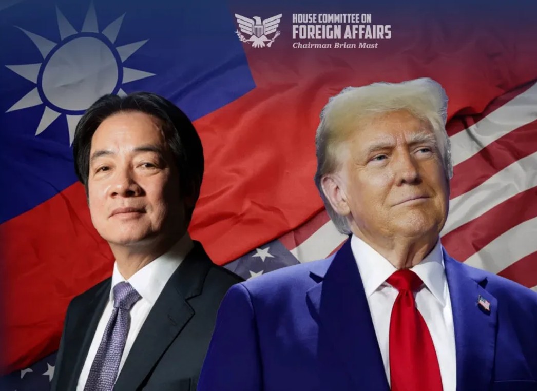 美國聯邦眾議院外交委員會共和黨團發文慶祝台灣關係法立法47週年，並附上川普與賴清德同框的合成照。 圖：翻攝自美國聯邦眾議院外交委員會共和黨團X（前推特）
