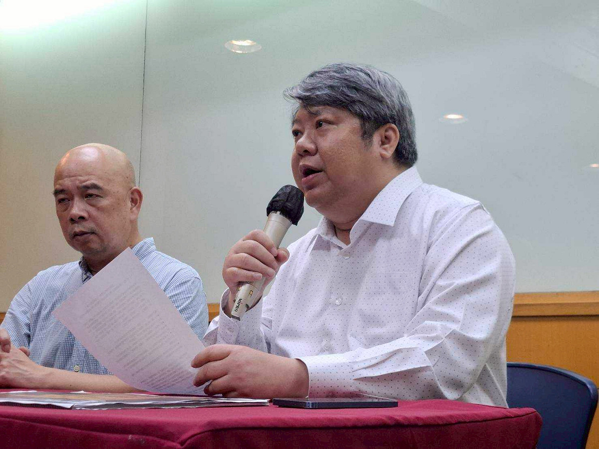 台灣公民陣線執委、台灣經濟民主連合智庫召集人賴中強呼籲支持行政院提出「第二次國防特別條例」。 圖：台灣經濟民主連合智庫提供