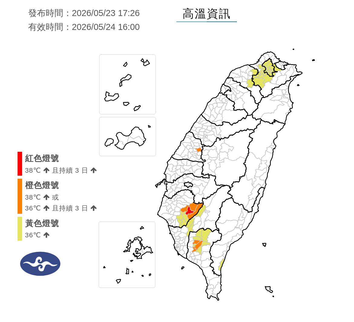 氣象署指下週四前高溫炎熱，台南明恐38度，週五起鋒面轉不穩。