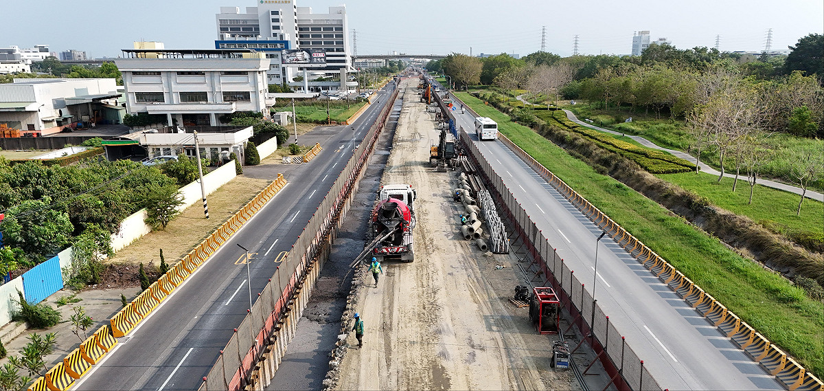 施工區域空拍照。 圖：高雄捷運局／提供