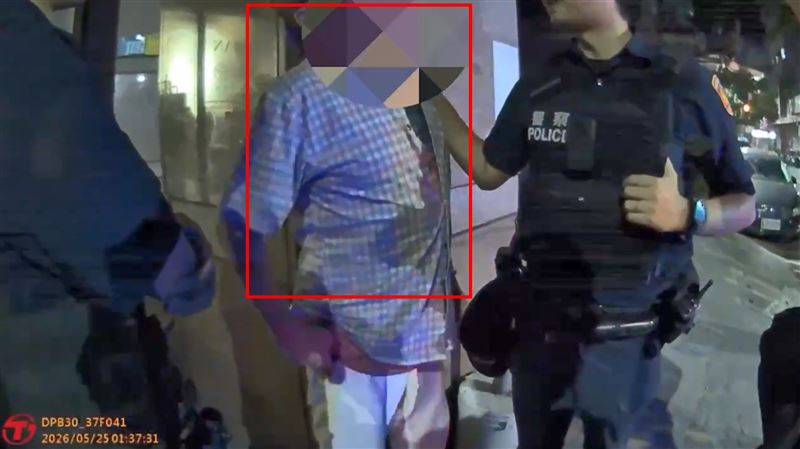 新北市陳姓男子二度報假案，警方當場逮捕。 圖：翻攝畫面