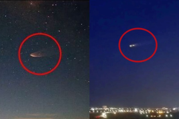 台東夜空昨日出現疑似火流星劃過天際，引爆網友熱議。 圖：台東縣府交觀處、娜路彎飯店提供