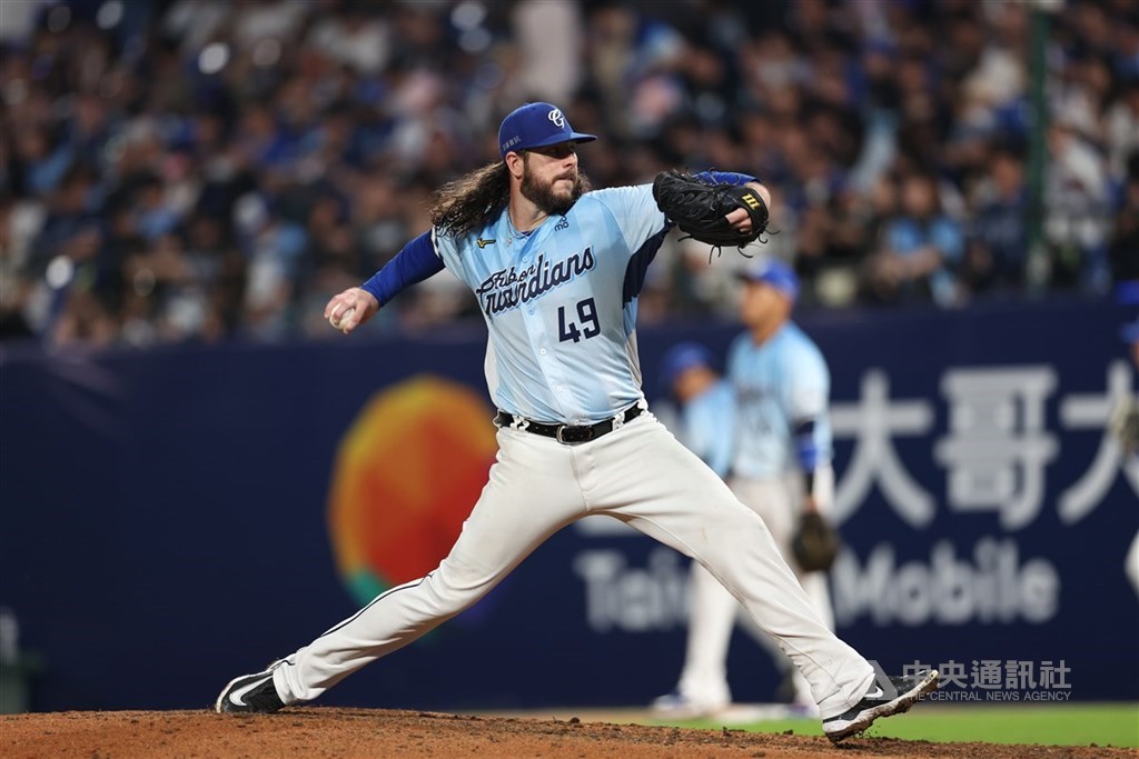 中職富邦悍將洋投威戈神（Aaron Wilkerson）先前因為手肘不舒服下二軍，總教練後藤光尊29日受訪表示，威戈神快要進入牛棚階段。（中央社檔案照片）