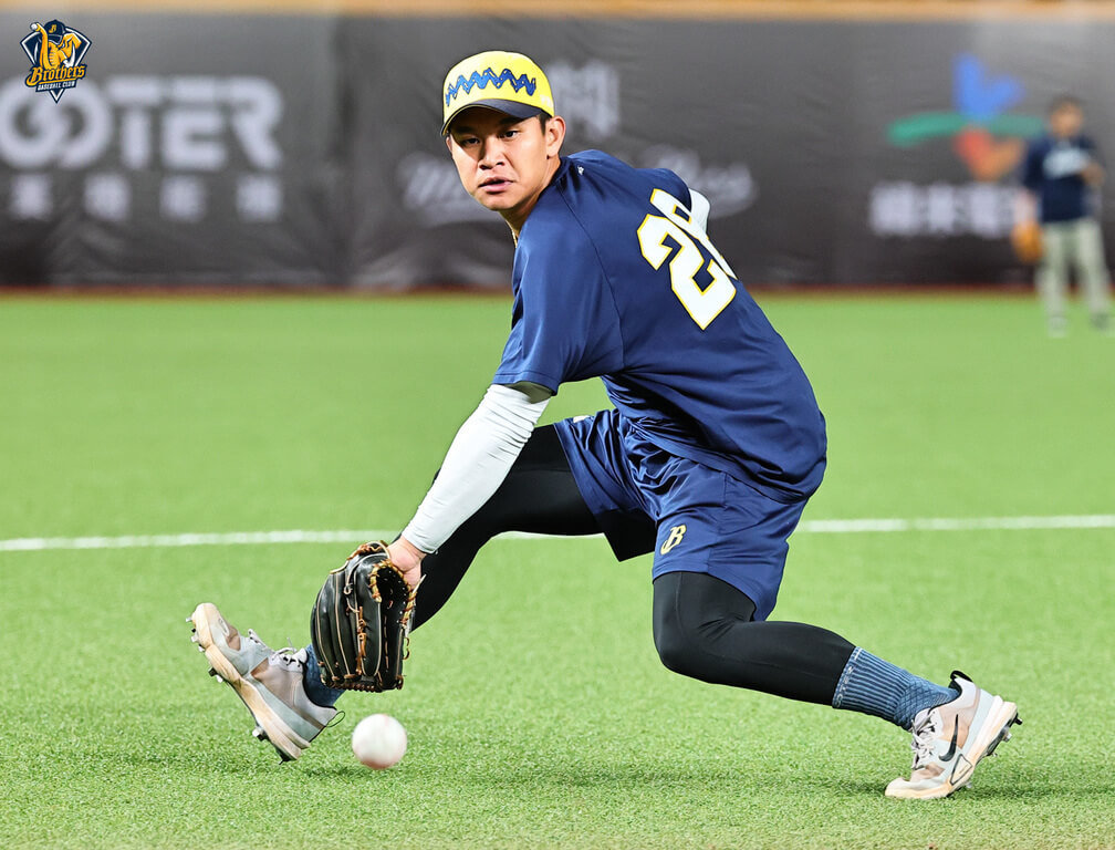 中華職棒中信兄弟江坤宇29日回到一軍，近況不錯的張仁瑋（圖）移防三壘，江坤宇稱讚張仁瑋表現好，「有阿瑋在球隊很放心」。（中信兄弟提供）中央社記者謝靜雯傳真　115年5月29日