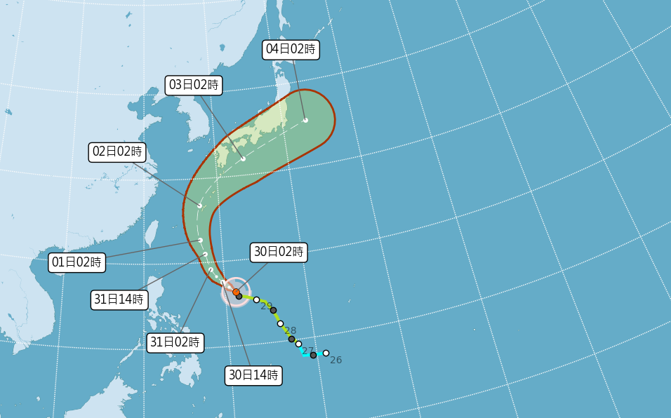 午後雷雨防大雨！南部內陸飆36度 薔蜜颱風估朝日本南方海面前進