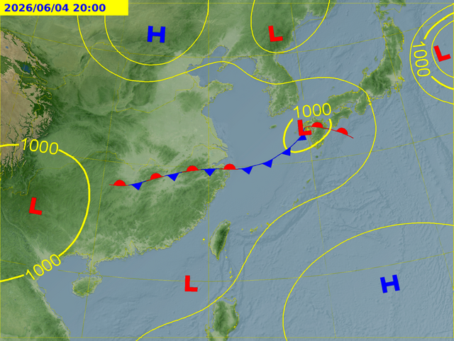 4日開始環境風場轉為南風，水氣明顯增加，各地山區有午後雷陣雨範圍開始擴大，尤其南部地區雨勢更明顯。 圖：取自氣象署