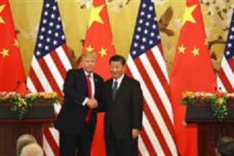 中國大陸國家主席習近平今天表示，美國總統川普訪問期間，中美簽署價值超過2500億美元的商業合約。 圖 : 達志影像/美聯社