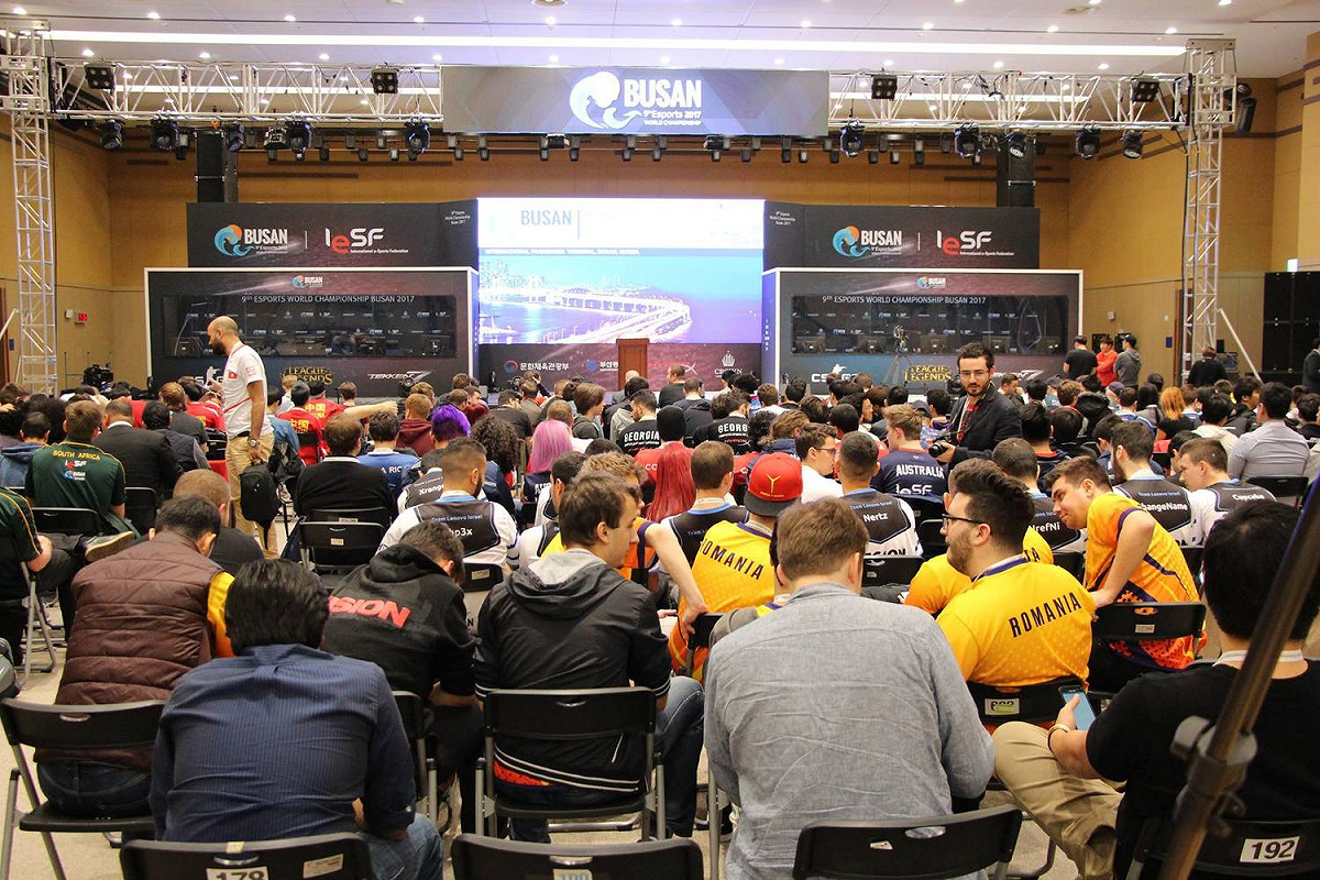今（9）日2017 IeSF World Championship（國際電競聯盟世界大賽，簡稱IeSF）在釜山揭開序幕。 圖：翻攝自 CTESA 中華民國電子競技運動協會 臉書專頁