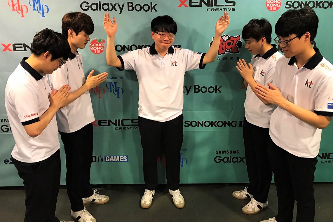 韓國戰隊kt Rolster（KT）。 圖：翻攝自 kt Rolster 官方推特