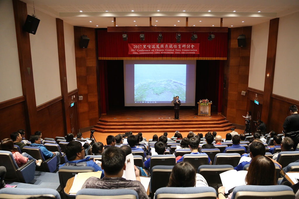 主辦單位連江縣政府產業發展處處長劉德全表示，連江縣政府投入黑嘴端鳳頭燕鷗的保育已行之有年，對於自然生態的保育及在地相關產業間，持續積極協調以取得平衡。 圖 : 台北市野鳥學會 / 提供