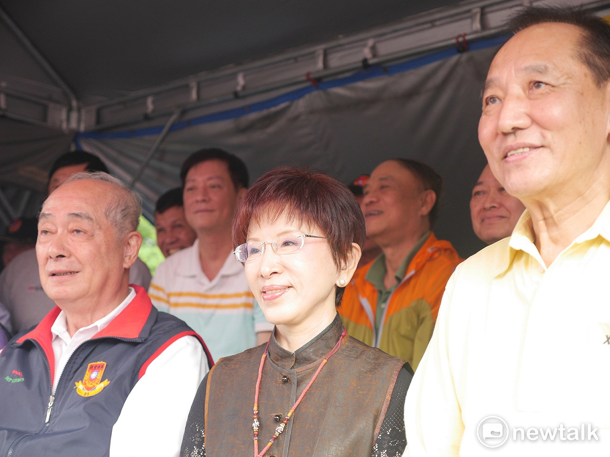 甫結束武漢台灣週行程的國民黨前主席洪秀柱，下午前往八百壯士指揮總部探望。 圖：趙婉淳/攝