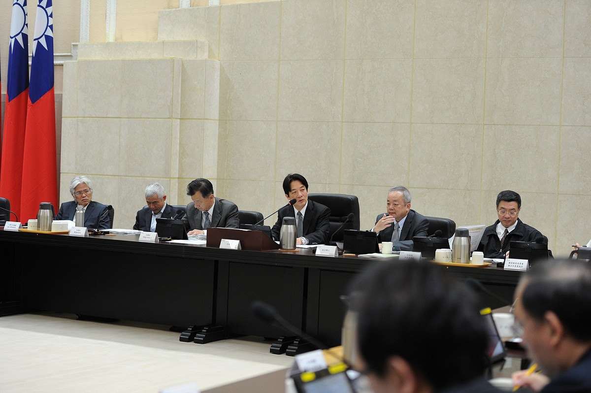 行政院長賴清德今（15）日主持「中央廉政委員會第19次委員會議」。 圖 : 行政院/ 提供