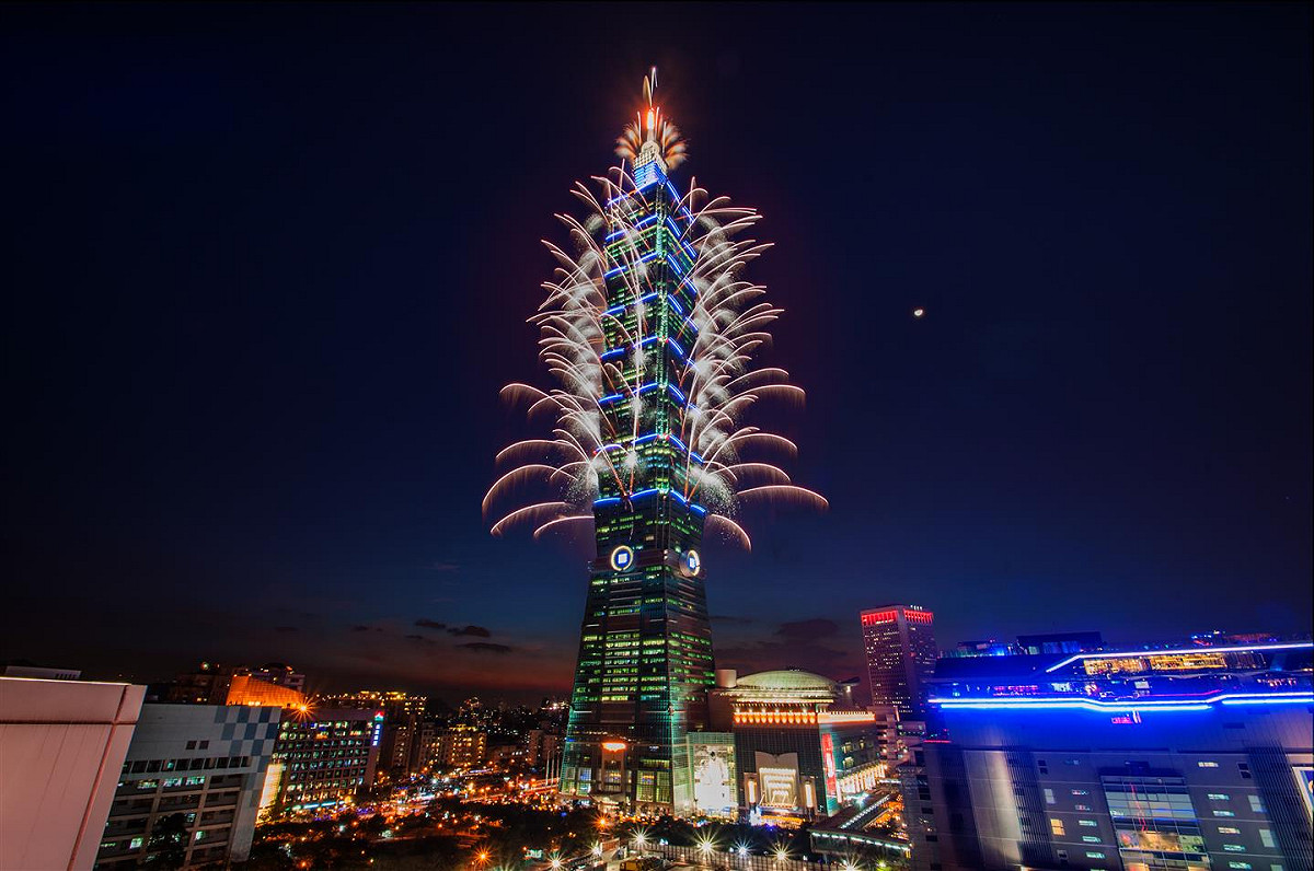 今日為跨年夜，台北市交通局呼籲民眾，盡量搭乘大眾交通工具前往跨年會場。 圖：翻攝自台北101官方網站