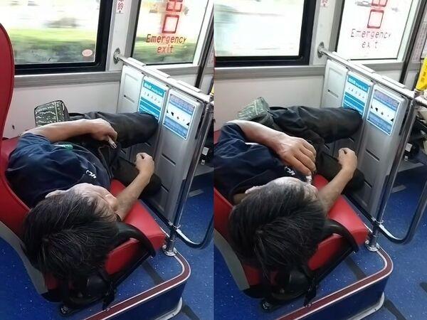 男子疑似在車上吸食喪失煙彈，警方主動介入調查。 圖：翻攝自Threads@huiyu7289