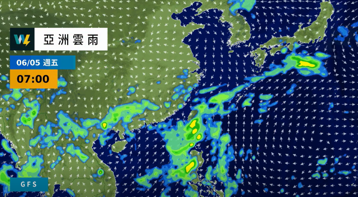 南海低壓周五可能通過台灣。 圖：天氣風險公司