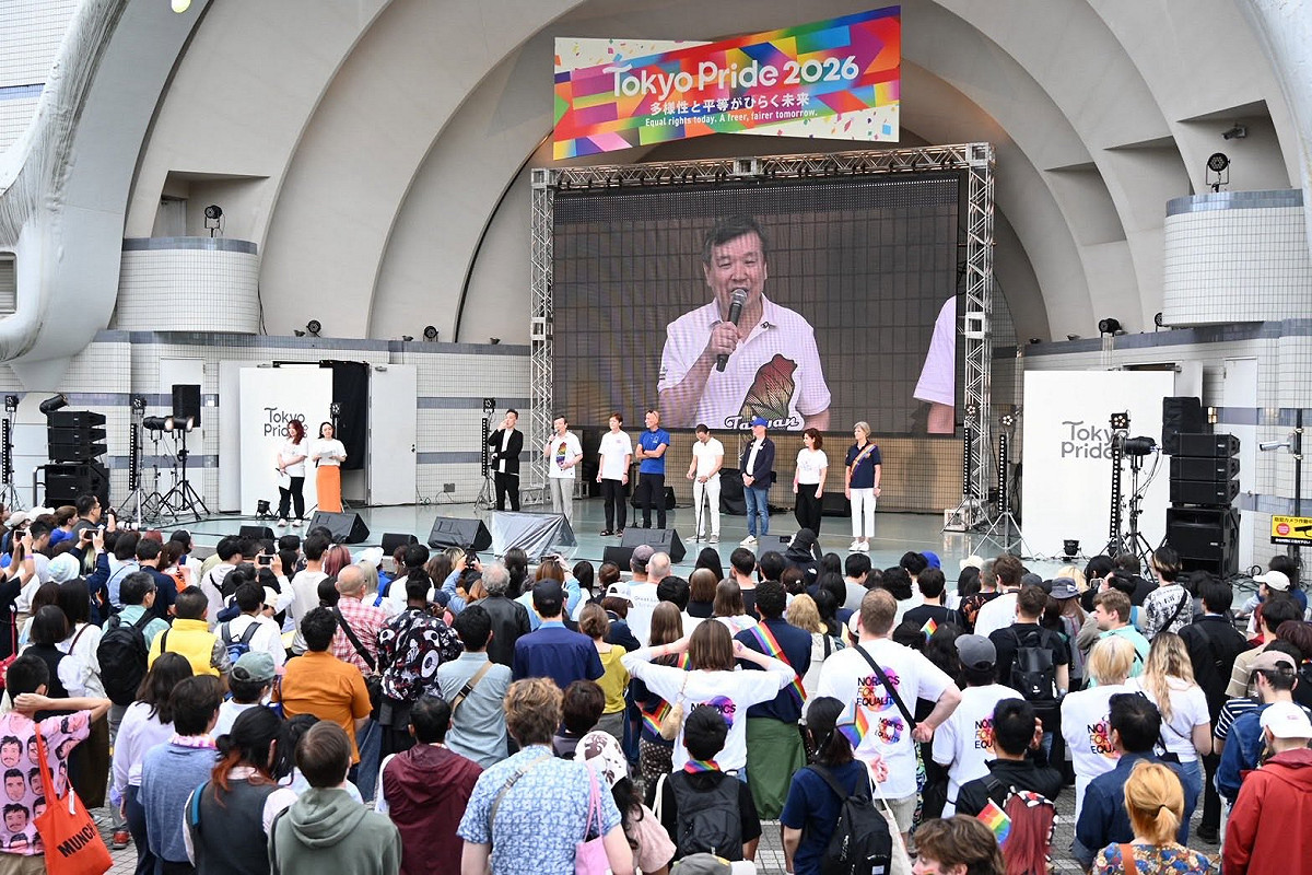 駐日代表李逸洋受邀出席第32屆「2026 東京彩虹驕傲」活動。 圖：翻攝李逸洋臉書