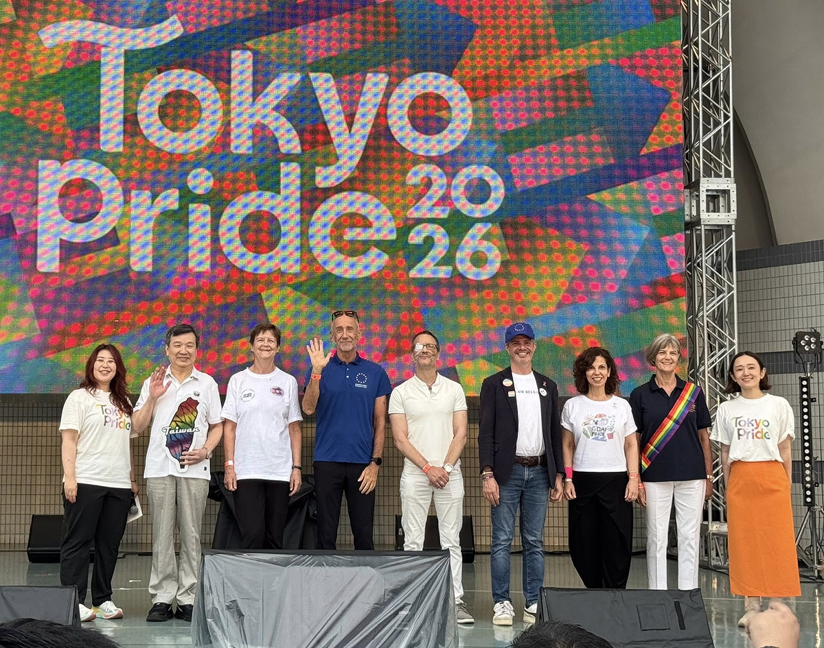 駐日代表李逸洋受邀出席第32屆「2026 東京彩虹驕傲」活動。 圖：翻攝李逸洋臉書