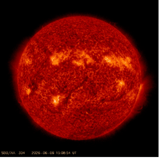 太陽表面的活躍區（AR4461）於 6 月 6 日發生了一起強烈的 M 級長延時太陽閃焰。 圖：中央氣象署／提供