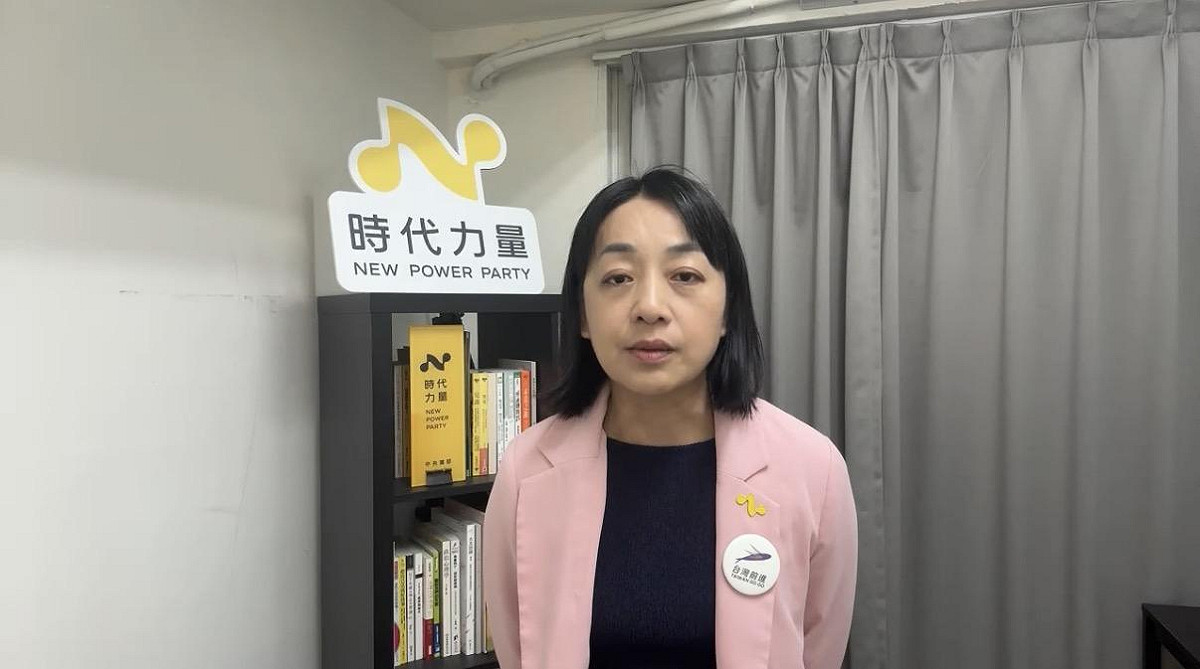 針對台北市地政局發布「社子島開發」相關新聞稿，回擊民進黨台北市長參選人沈伯洋。時代力量黨主席王婉諭今（8）日點出市府報告中的三個問題。 圖：擷取自 時代力量 提供影片