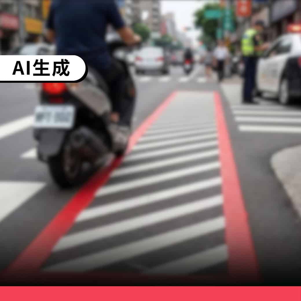 網傳「紅白結界」壓到開罰3.6萬，事實查核中心證實為謠言。 圖：翻攝自台灣事實查核中心
