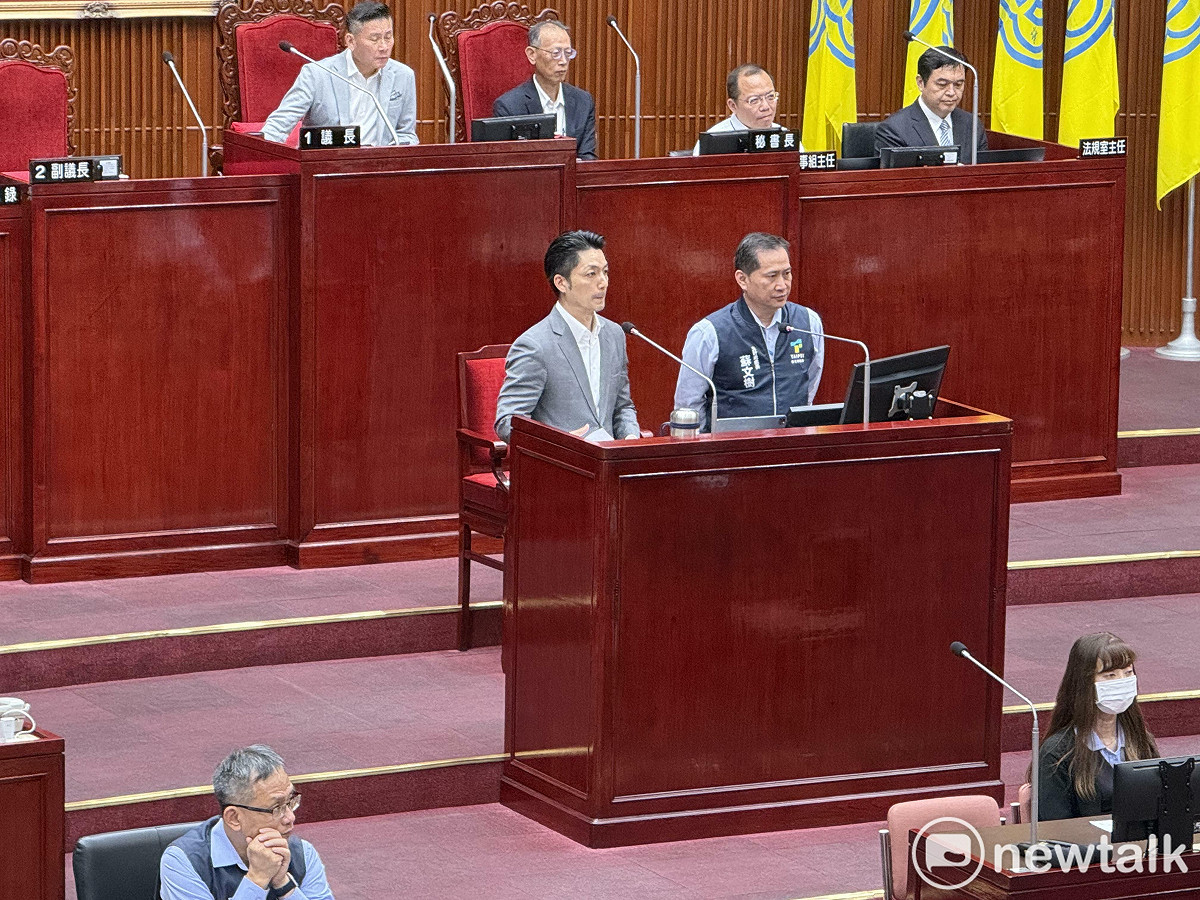 台北市長蔣萬安今於議會接受市政總質詢。 圖：周煊惠 / 攝