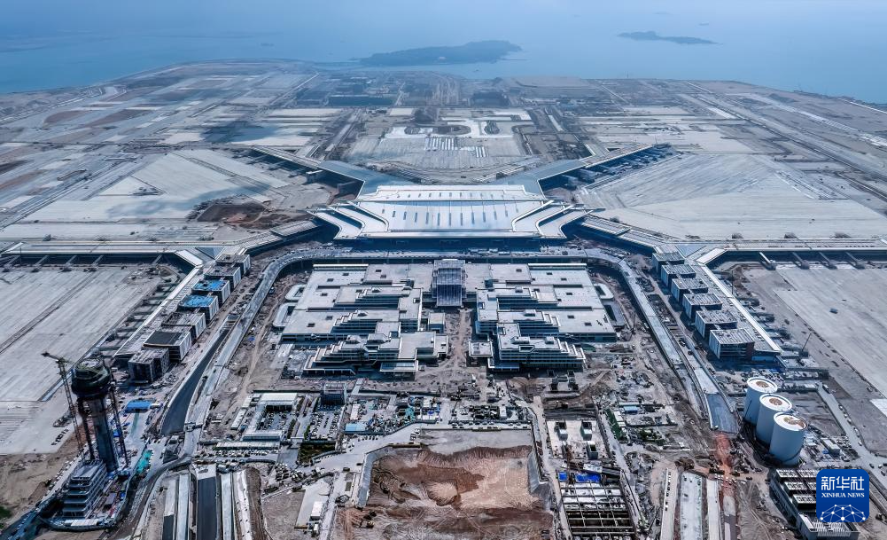 中國福建「翔安機場」建造，預計2026年底啟用。 圖：翻攝陸網/新華網