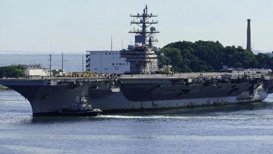 美國核動力軍艦停靠日本港口。(示意圖) 圖 : 翻攝自中新網