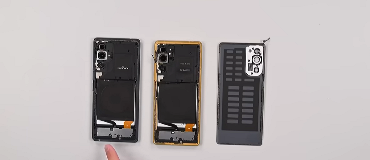 iFixit拆解與CT掃描T1 Phone，證實硬體架構幾乎等同U24 Pro。 圖：翻攝自NBC NEWS　YT頻道