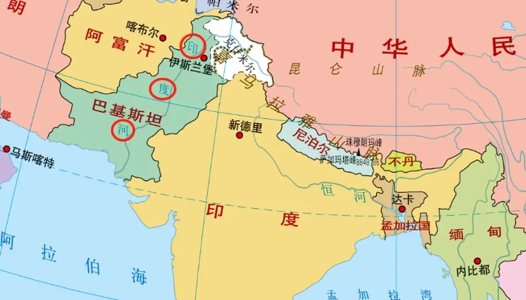 印控喀什米爾控制著印度河流域上游的水源。 圖 :  翻攝自搜