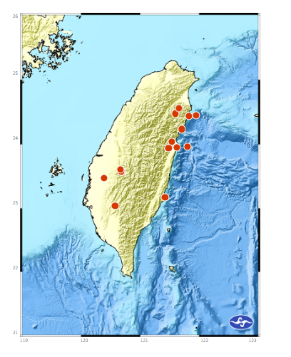 宜蘭南澳11時15分規模4.5深層地震，全台8縣市有感無災情。 圖：翻攝自氣象署　網站