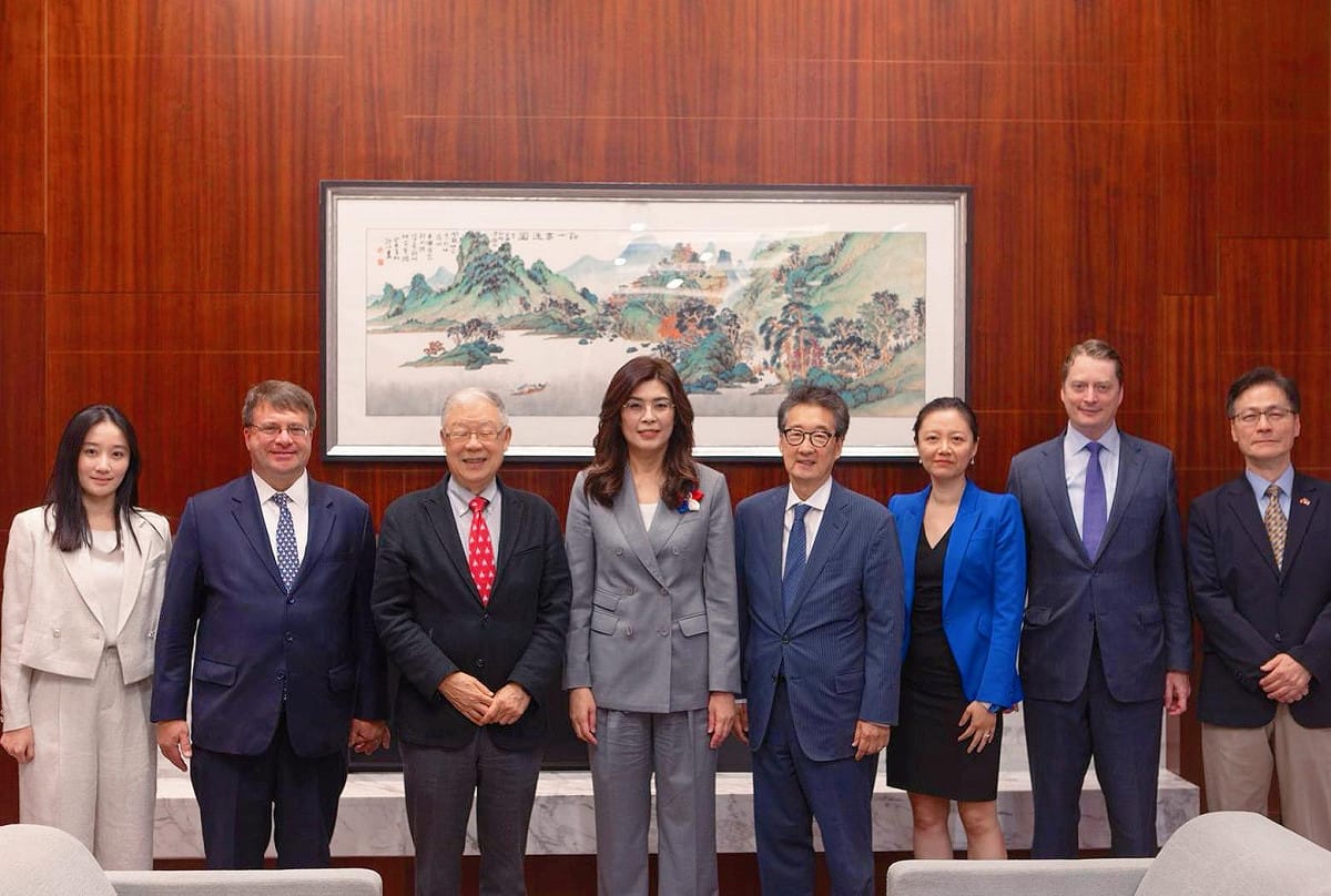 國民黨主席鄭麗文出席戰略暨國際研究中心與布魯金斯研究院共同舉辦的交流活動。 圖：國民黨提供