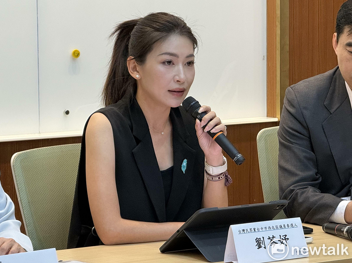 民眾黨台中市議員參選人劉芩妤。 圖：周煊惠 / 攝