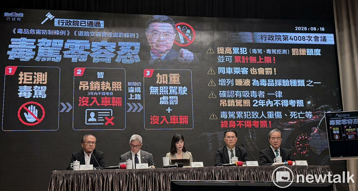 行政院繼續修法打擊毒駕。 圖：高逸帆／攝