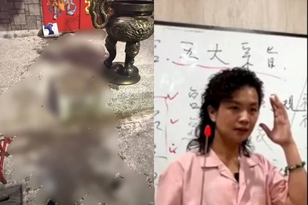 台東玄濟宮昨晚遭人潑灑穢物，尬電師父直播中引發討論。 圖：警方提供、翻攝自宗教爆報