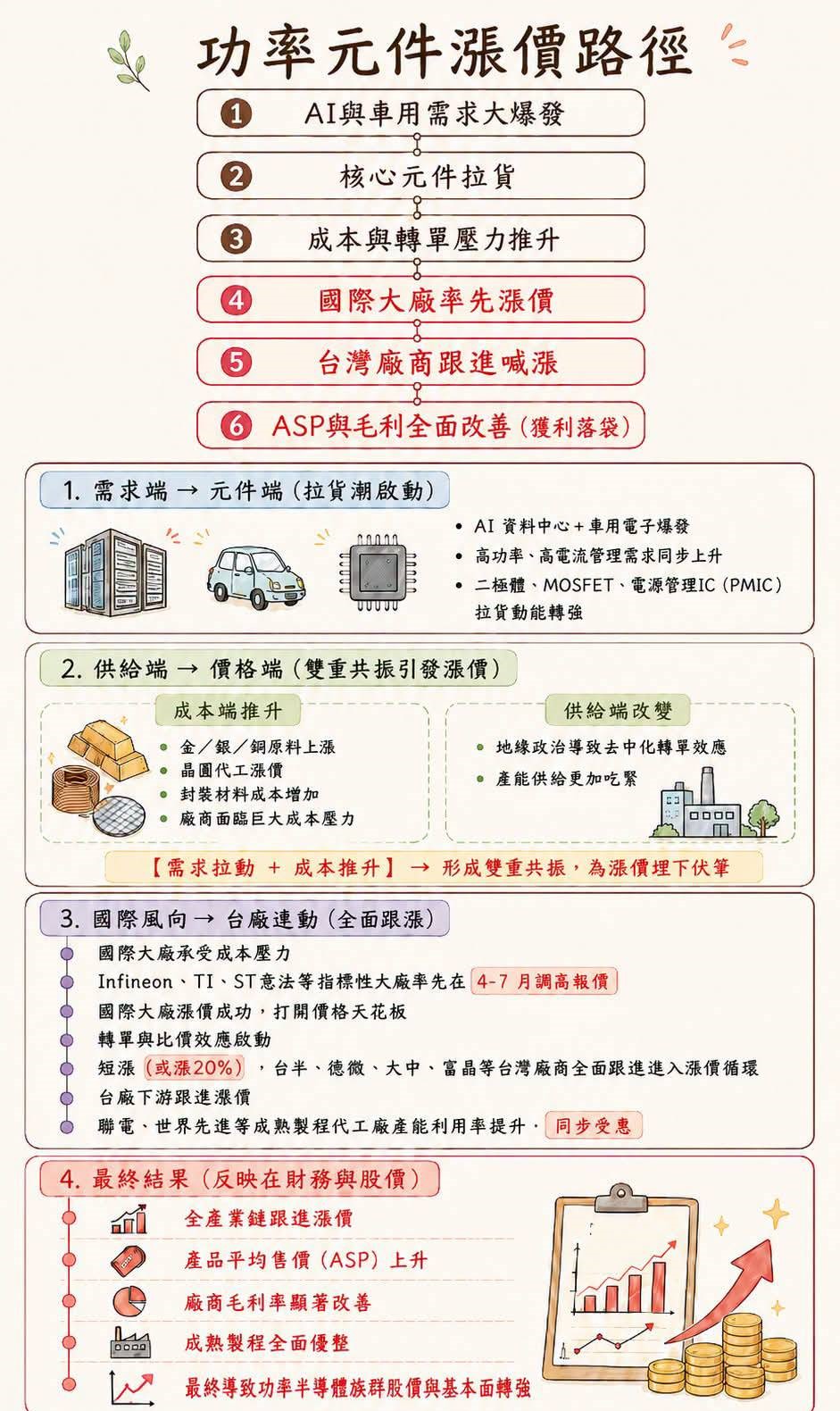 不只台積電！一圖看功率元件吹起漲價風 台廠受惠股來了