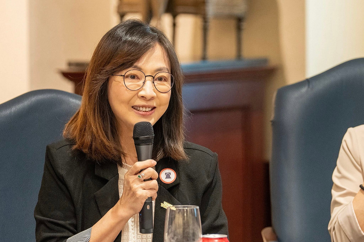 民進黨立委郭昱晴在相關訪問會談發言。 圖：郭昱晴臉書