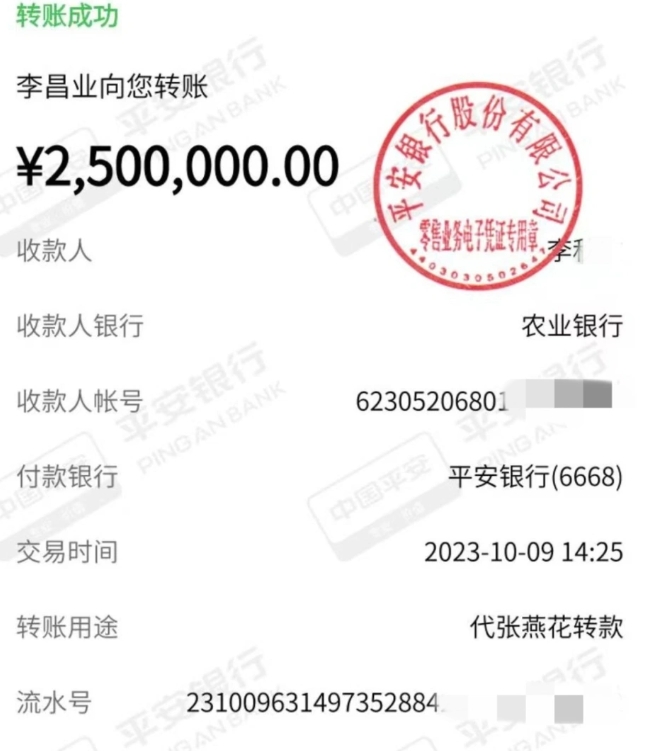 中國海南省商人李昌業指控，張燕花在 5 個多月內以銀行帳戶遭凍結、投資項目需資金周轉等理由，陸續捲走他高達 2,745 萬人民幣（ 約新台幣 1.2 億元 ）的資金。 圖 : 翻攝自澎湃新聞