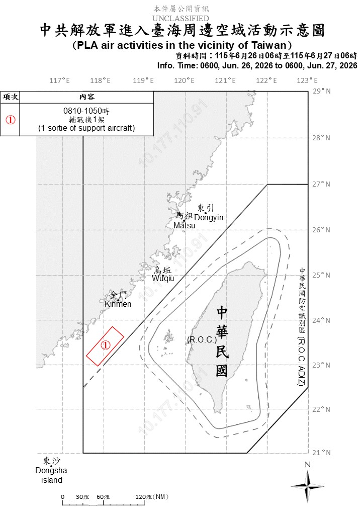 中共8機艦持續在台海周邊活動，國軍嚴密監控與應處。 圖/國防部
