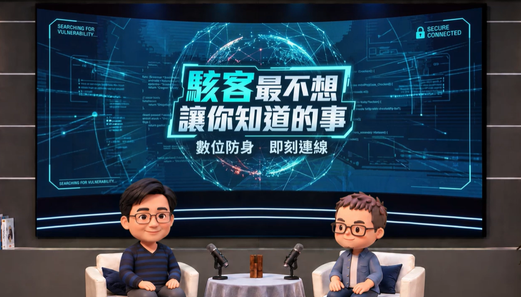 為提升全民數位素養及資安防護意識，數位發展部資通安全署正式推出全新Podcast節目 《駭客最不想讓你知道的事》。 圖：擷自Podcast節目 《駭客最不想讓你知道的事》