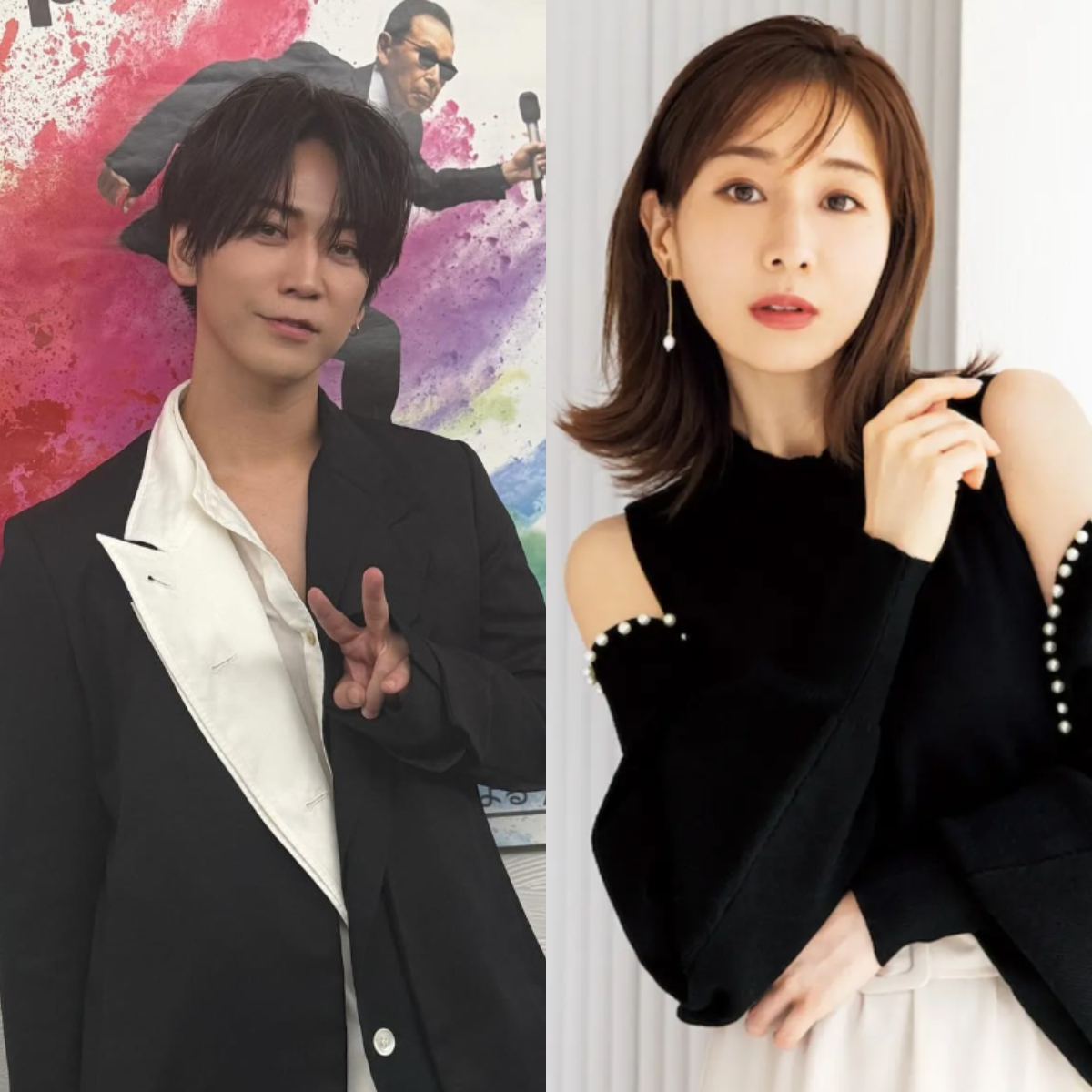 龜梨和也今(29)日稍早透過粉絲俱樂部網站宣布，跟前TBS主播田中美奈實結婚的喜訊。 圖：翻攝自龜梨和也、田中美奈實IG