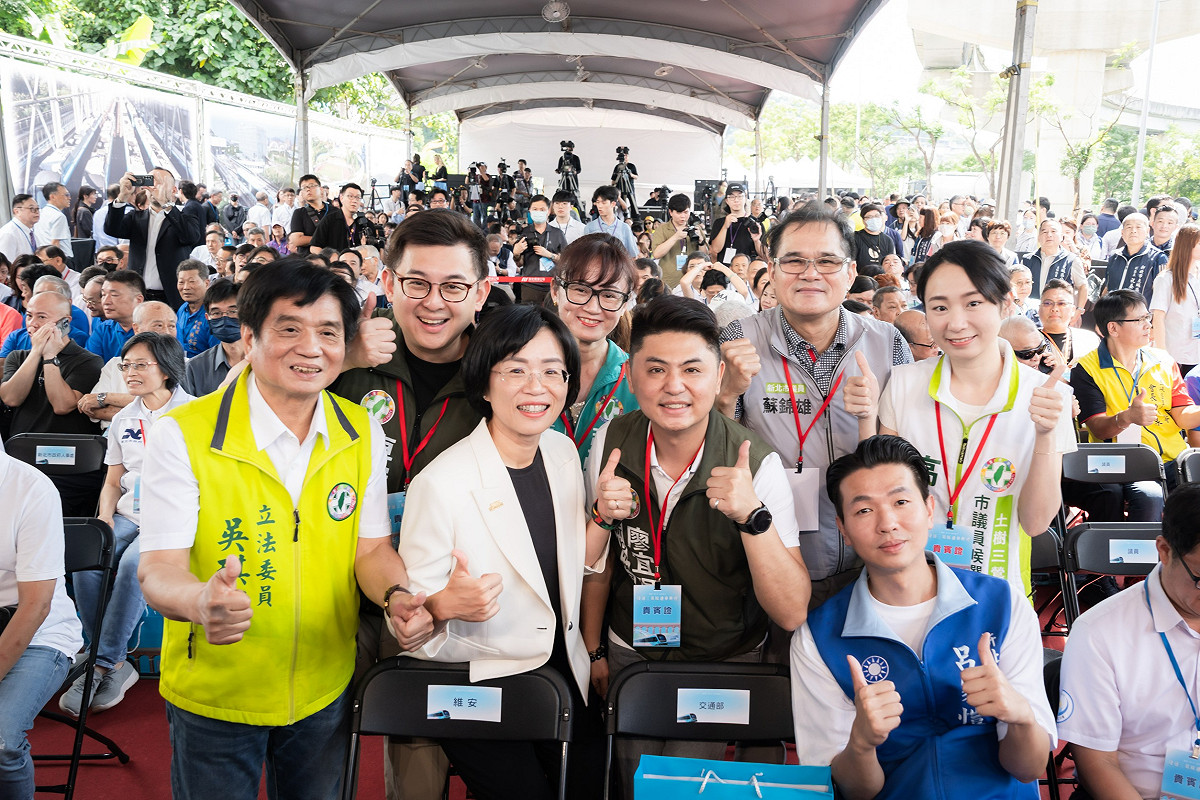 民進黨新北市長參選人蘇巧慧日前出席捷運三鶯線通車典禮。 圖：蘇巧慧辦公室提供