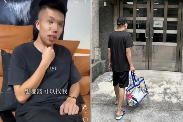 廖男假釋後高調拍片說明犯罪過程，更直言「想賺錢可以找我」。 圖：翻攝畫面