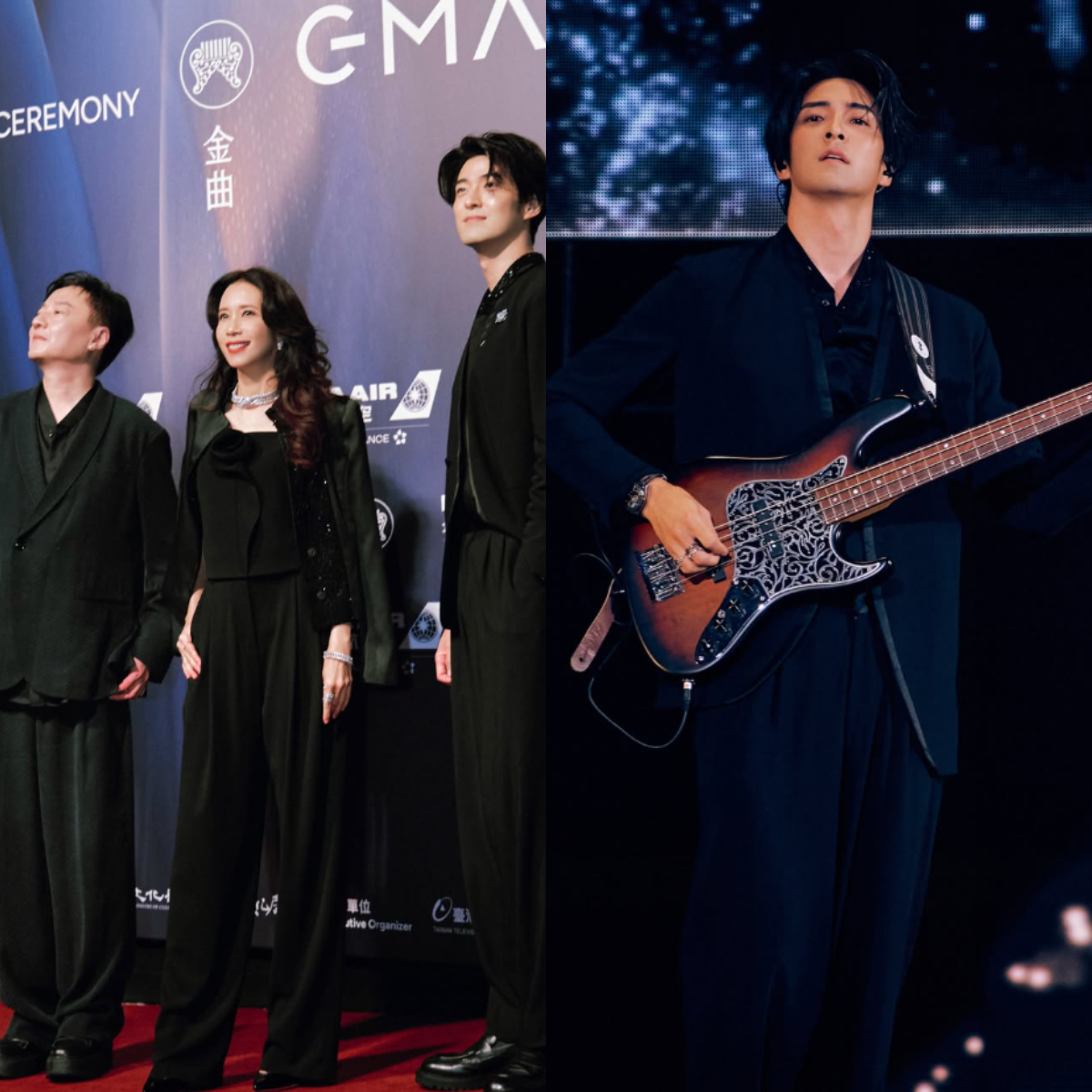 莫文蔚登台演出，她攜手限定樂隊「The Masters」帶來相當精彩的演出。其中團隊中的貝斯手因為帥氣外型爆紅，之後被挖出真實身分是韓裔美籍音樂人兼演員李銖銜。 圖：翻攝自李銖銜IG