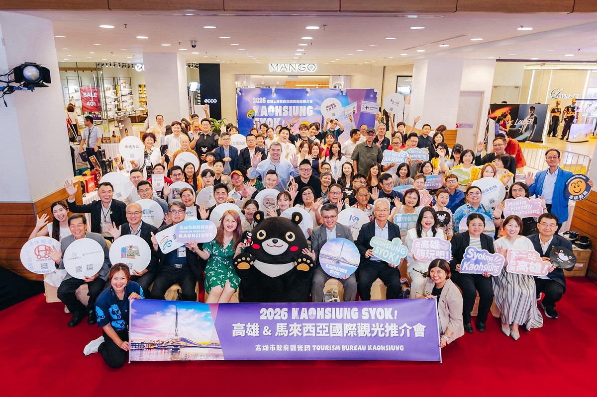 高雄國際觀光隊檳城「Kaohsiung Syok!」B2C美食推廣會，廣邀當地政商、學術、文化代表及旅遊界貴賓、百萬網紅出席交流。 圖：高雄市觀光局/提供