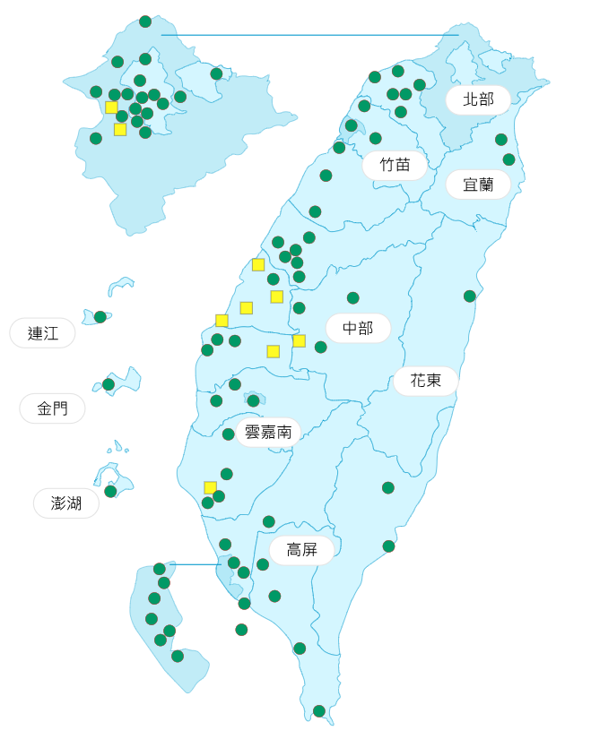 環境部公布各地空氣品質概況。  圖：環境部提供
