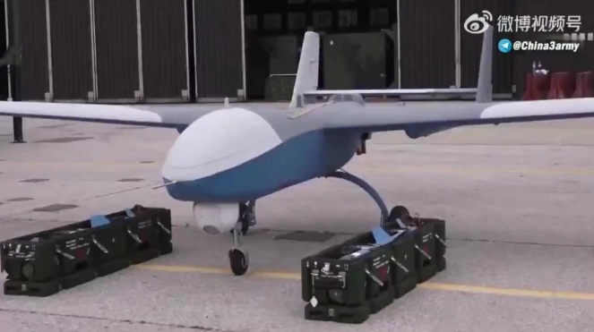 中國製FH-95武裝無人機。 圖 : 翻攝自微博視頻號