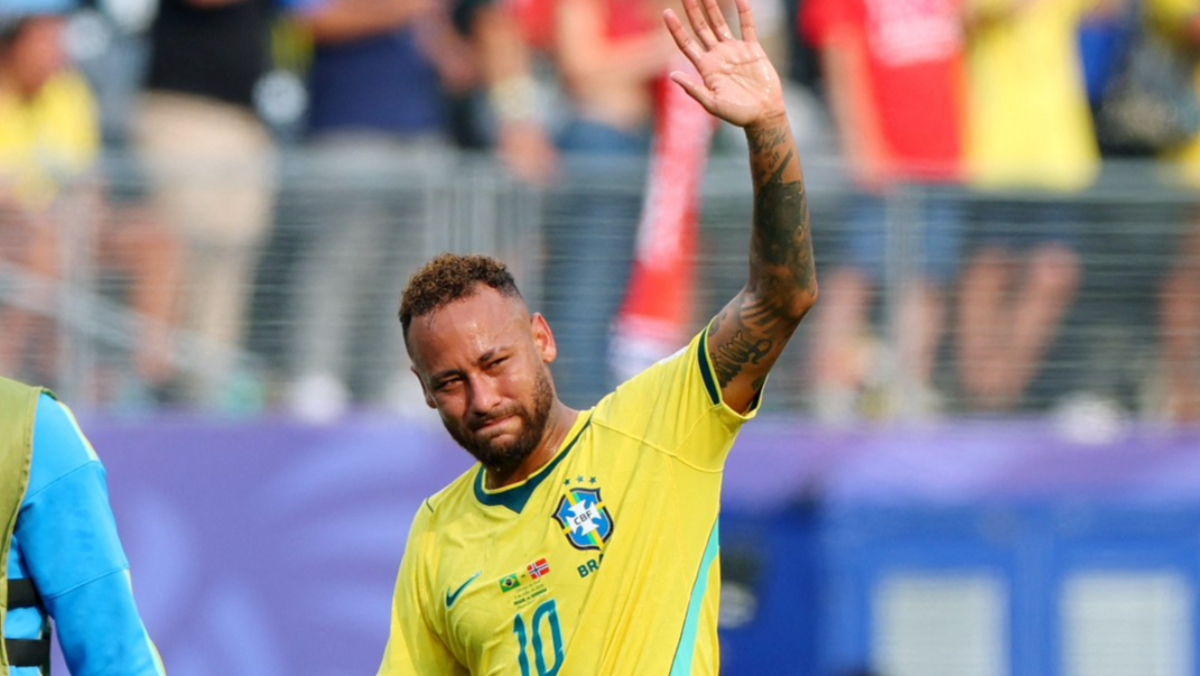 34歲的巴西球星內馬爾（Neymar）賽後含淚宣布卸下國家隊戰袍。 圖：達志影像/路透社