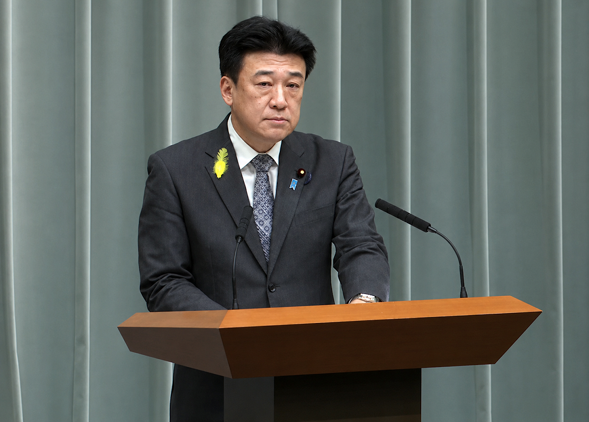 日本內閣官房長官木原稔。 圖：翻攝自內閣廣報室